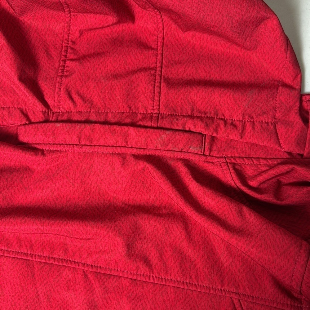 Free Country Womens Red Herringbone Softshell Hooded Jacket Size 1X - Picture 9 of 14